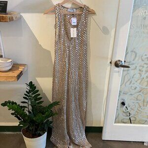 NWT Free People x Daisy Jones x EastNWestLabel Gold Sequin Dress